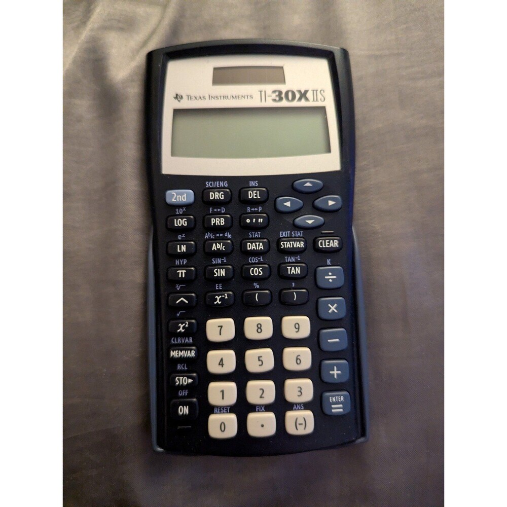 Calculator TI-30XIIS Scientific Calculator, Black/Blue Color Working